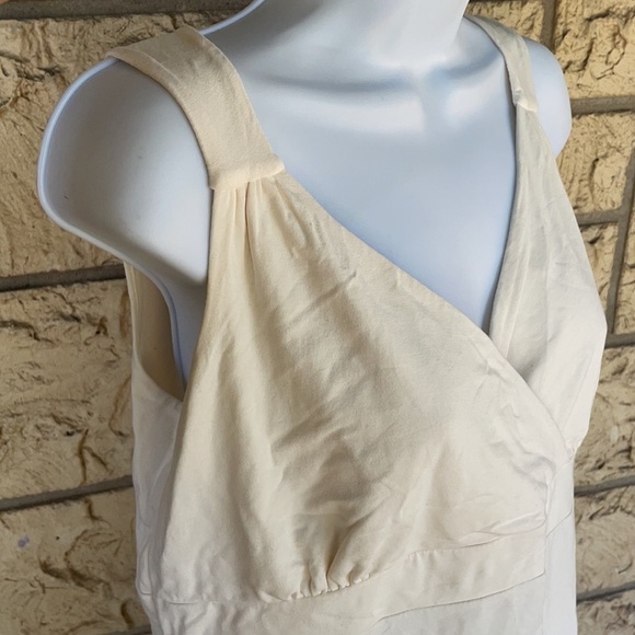 Talbots career work Top Blouse Casual Nice Off Withe Cream small Stretch - Picture 7 of 8